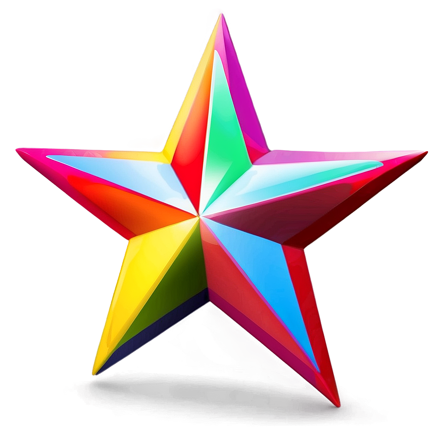 Colorful Star Clipart Png 54