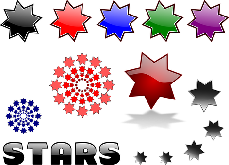 Colorful_ Star_ Collection_ Vector