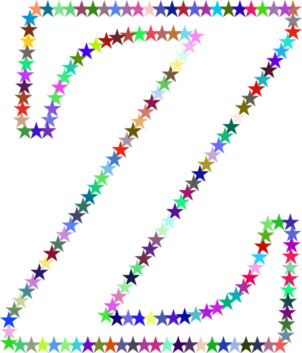 Colorful Star Path Illustration