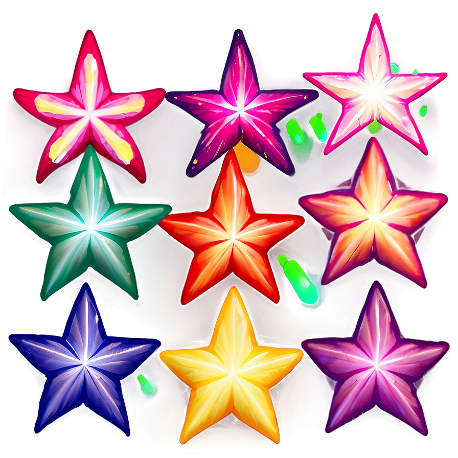 Colorful Star Pattern Png Kqc45