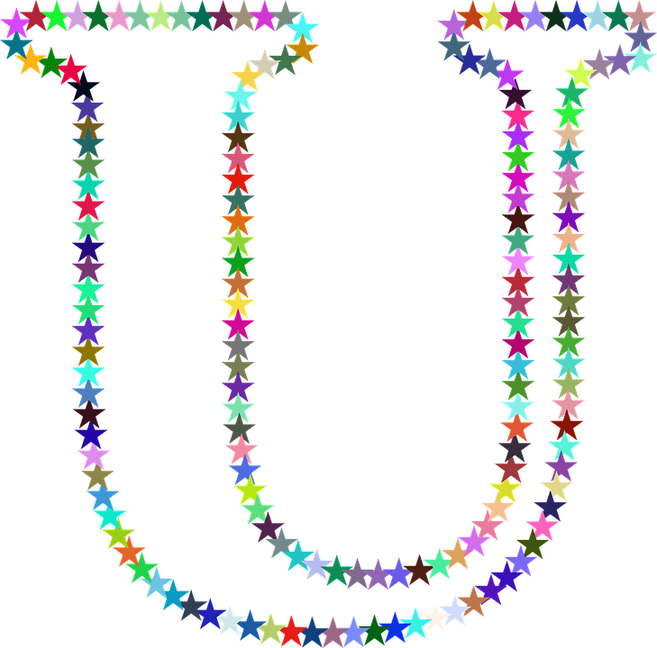 Colorful Star Pattern U Shape