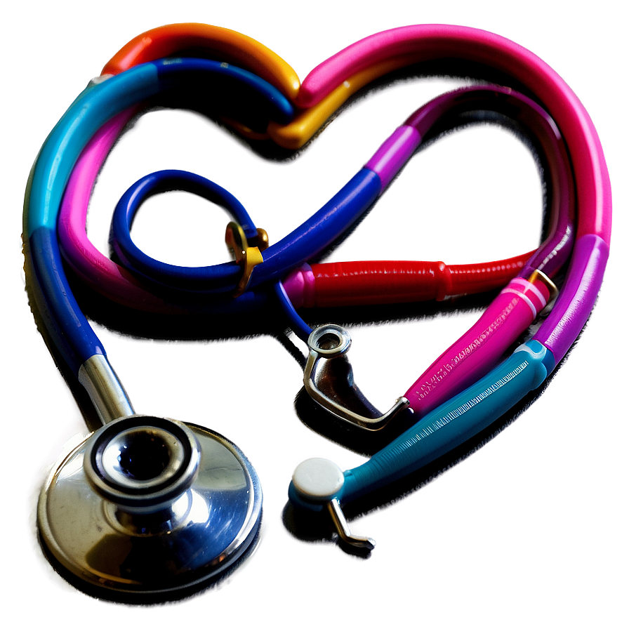 Colorful Stethoscope Heart Png 45