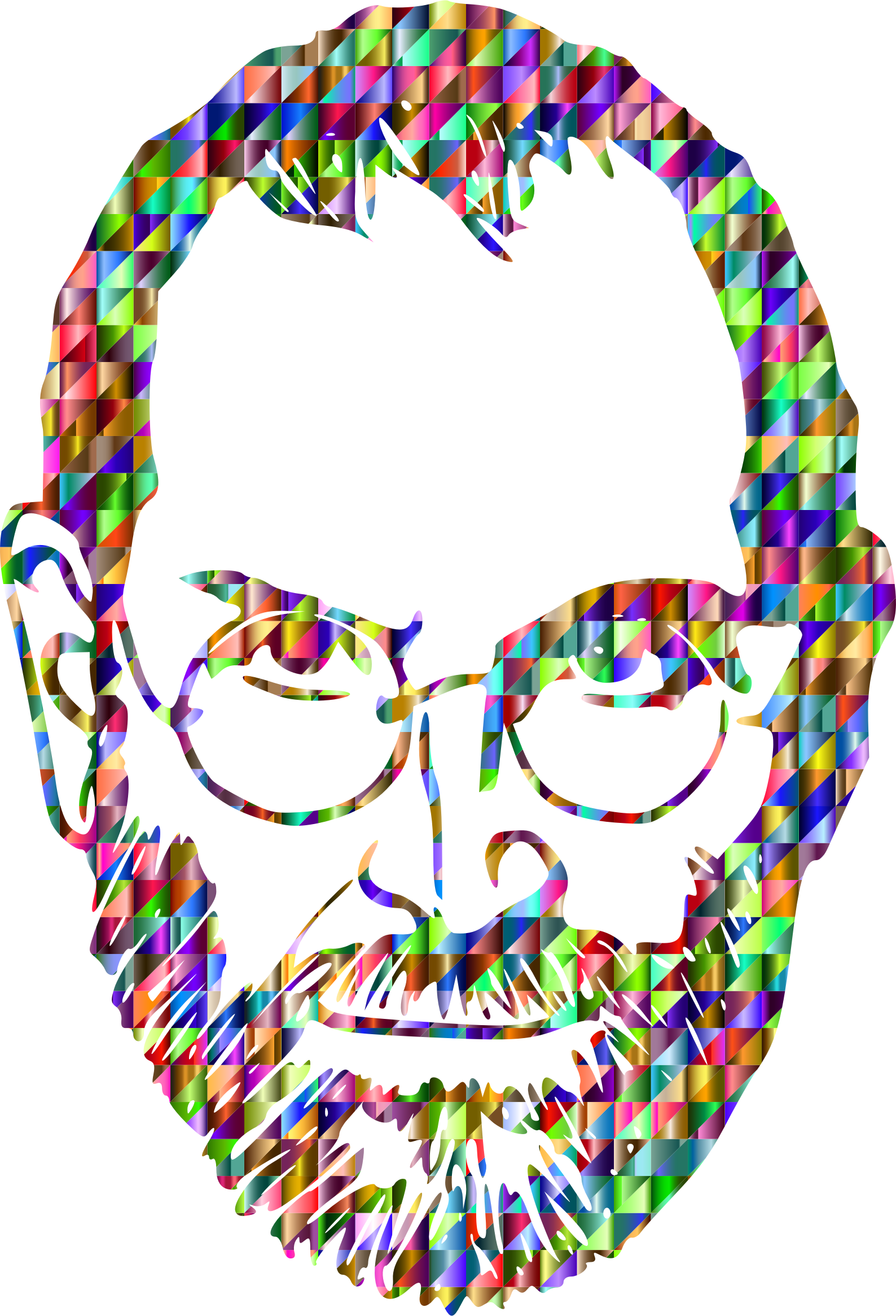 Colorful Steve Jobs Silhouette