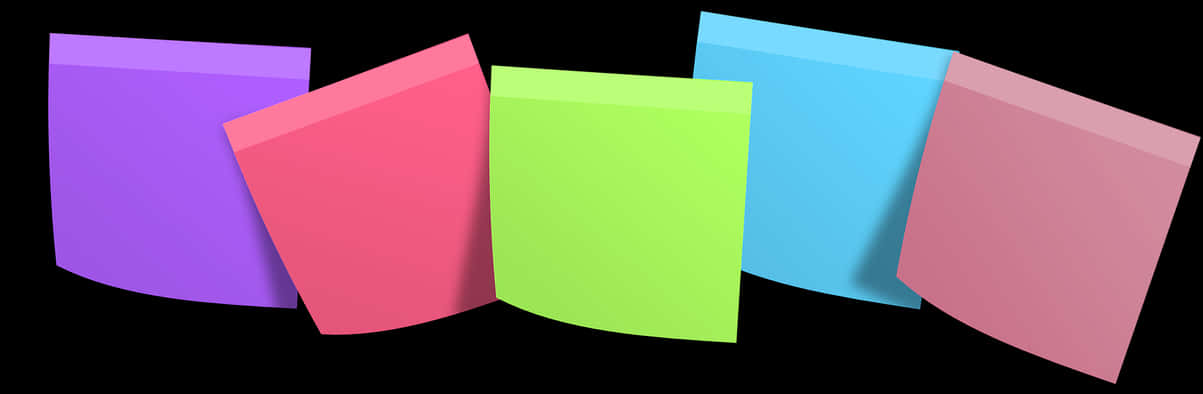 Colorful Sticky Notes Array