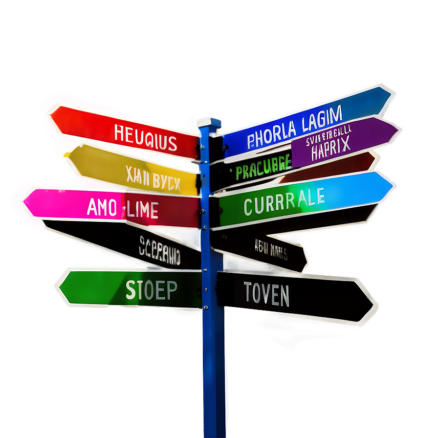 Colorful Street Signs Png 65