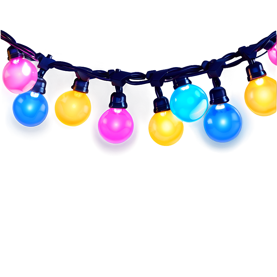 Colorful String Lights Png 84