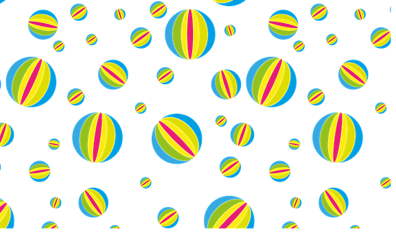 Colorful Striped Balloons Pattern