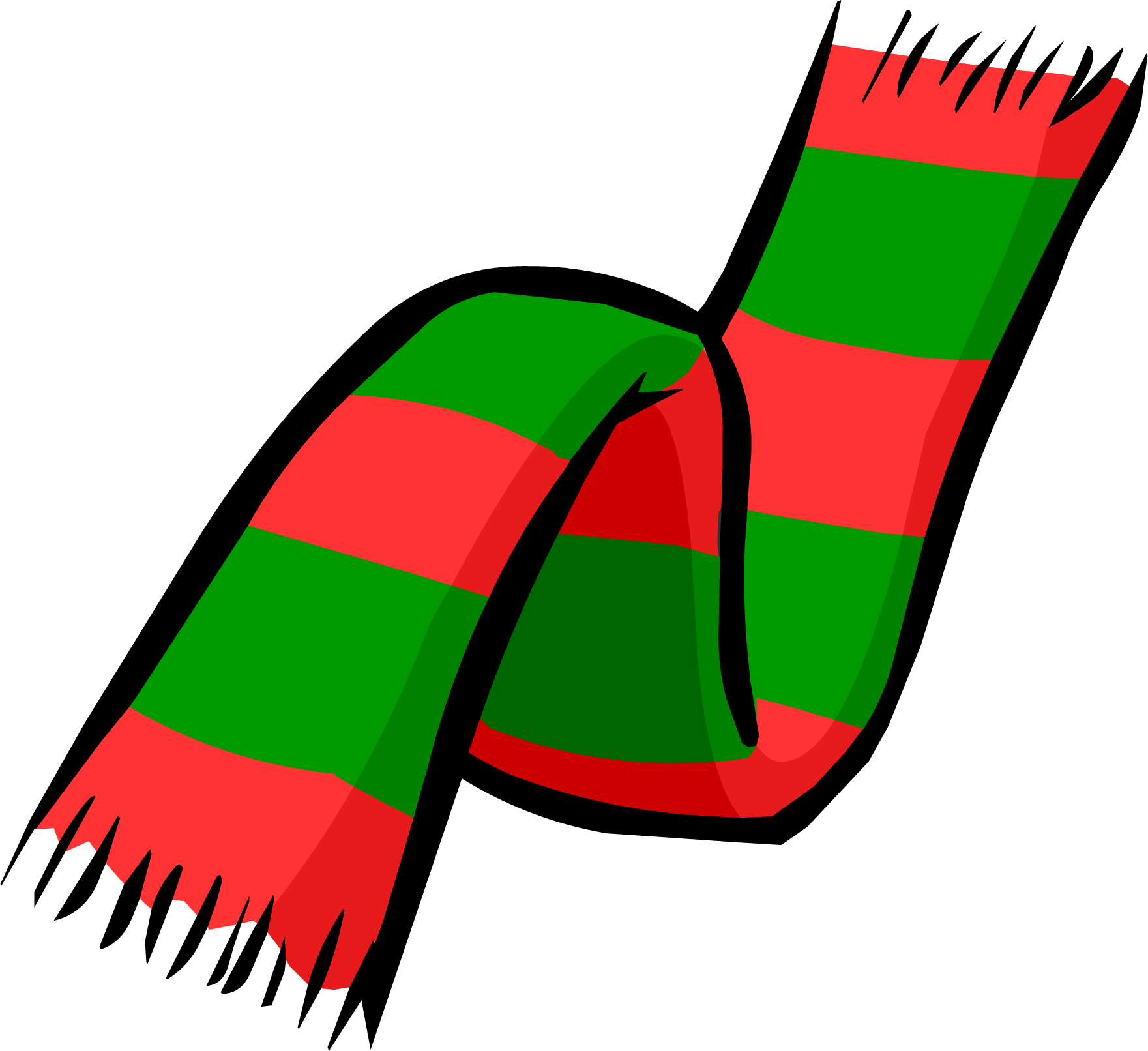 Colorful Striped Scarf Vector