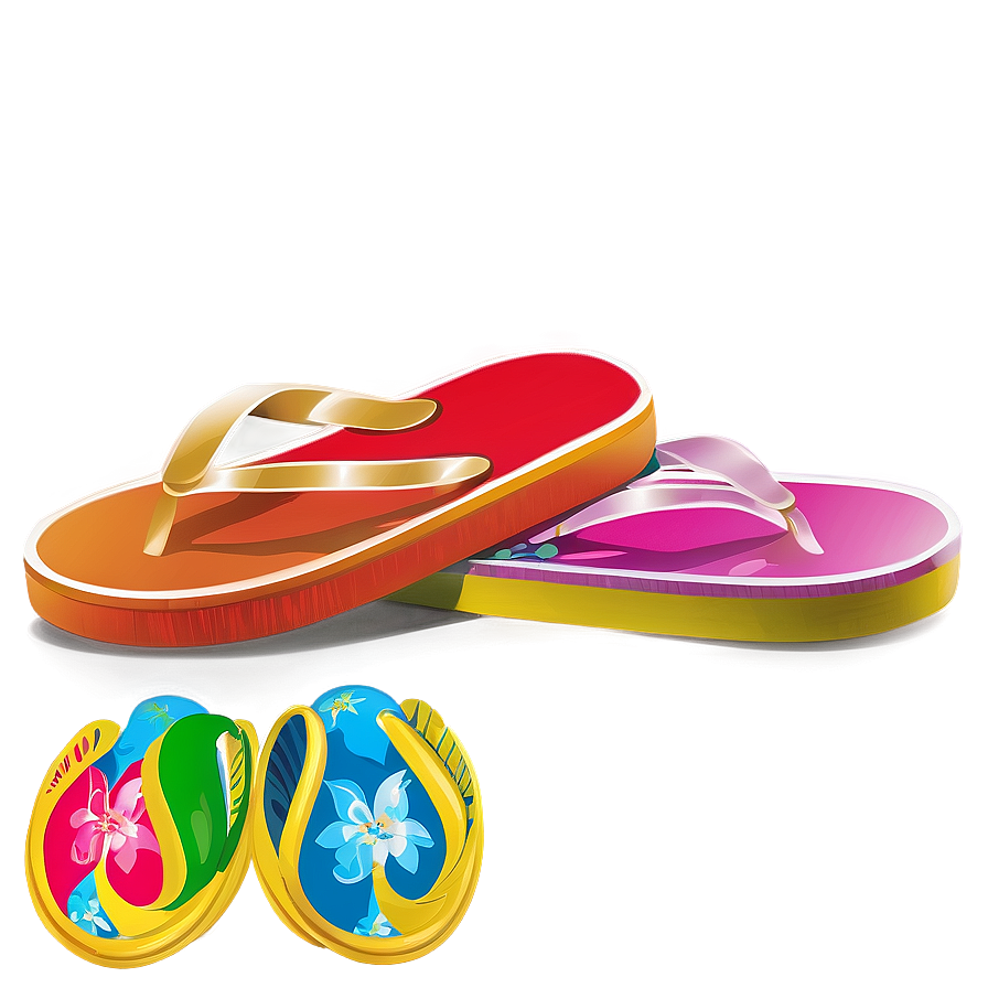 Colorful Summer Flip Flops Png 05212024