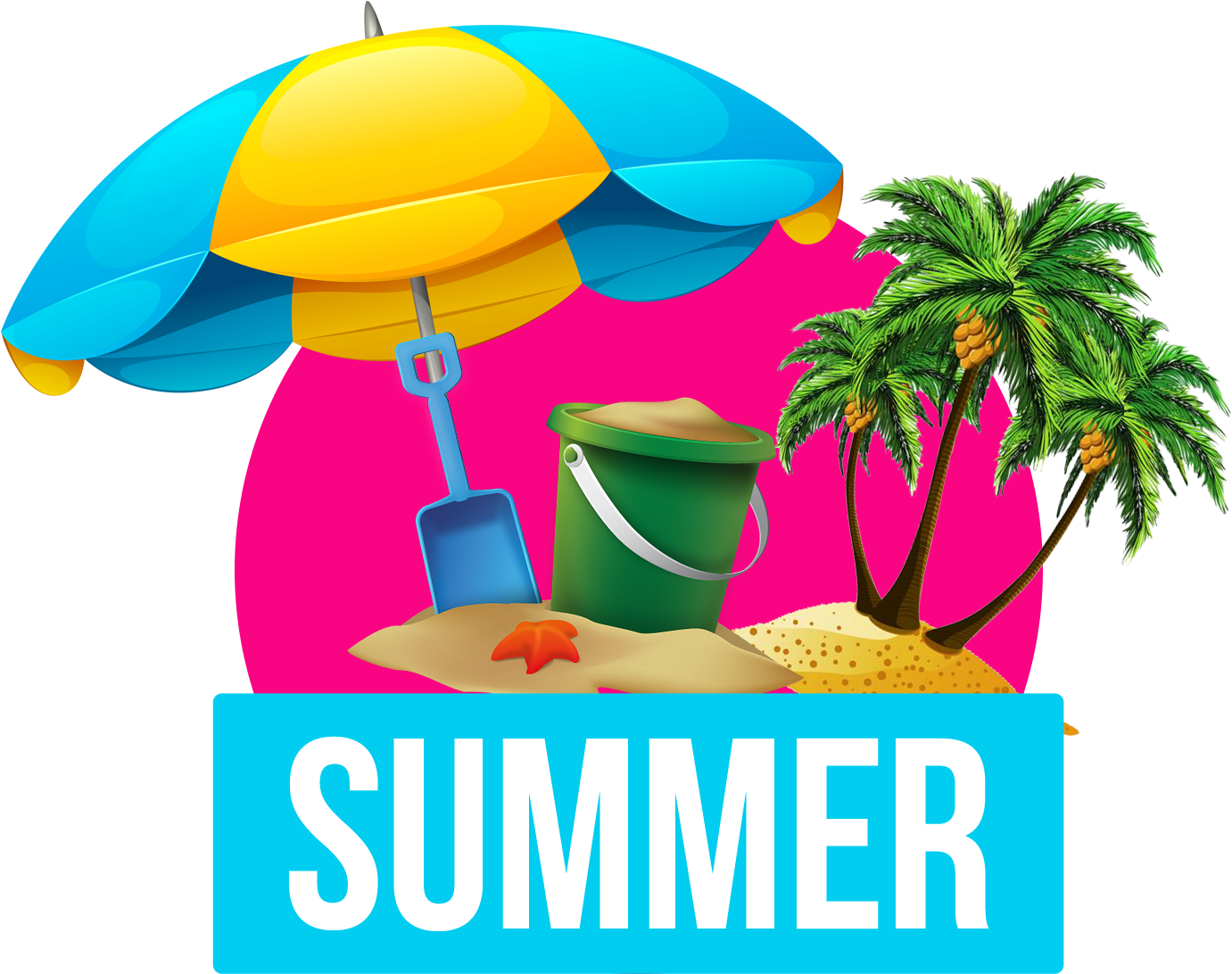 Colorful Summer Vacation Graphic