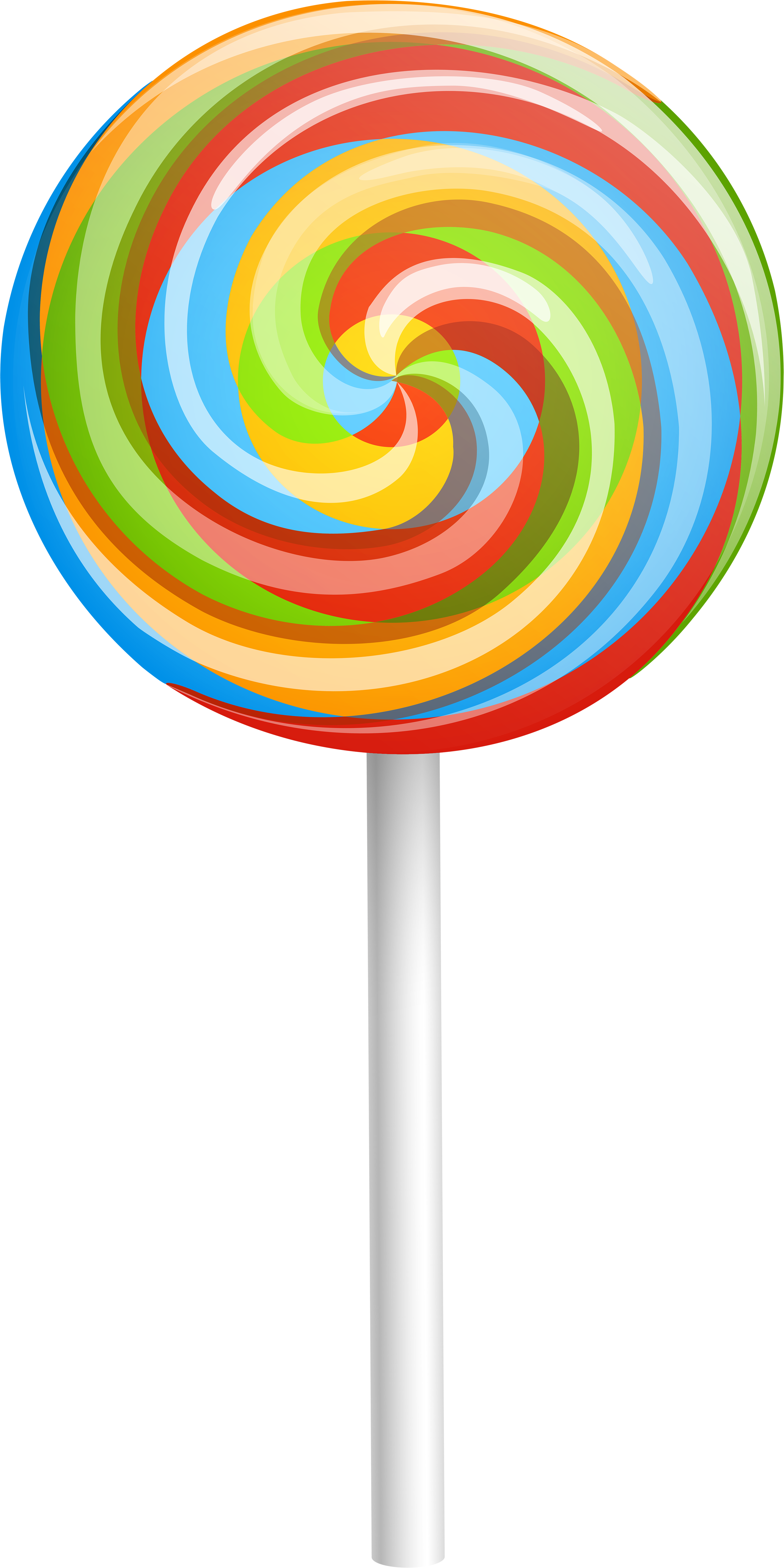 Colorful Swirl Lollipop Illustration