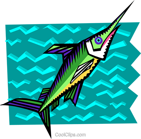 Colorful Swordfish Illustration