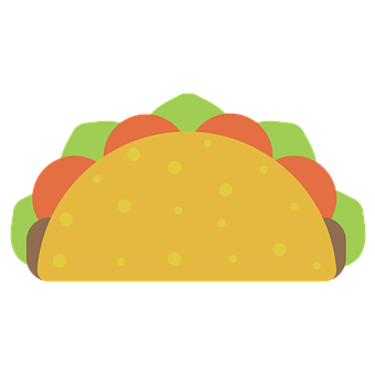 Colorful Taco Emoji Graphic