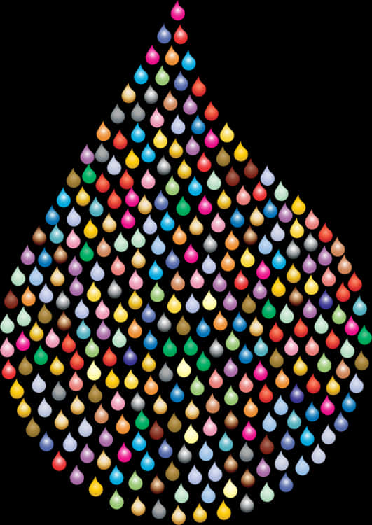 Colorful Tear Drops Pattern
