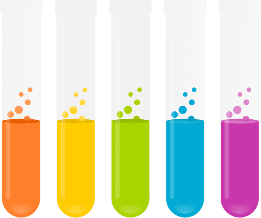 Colorful Test Tubes Vector