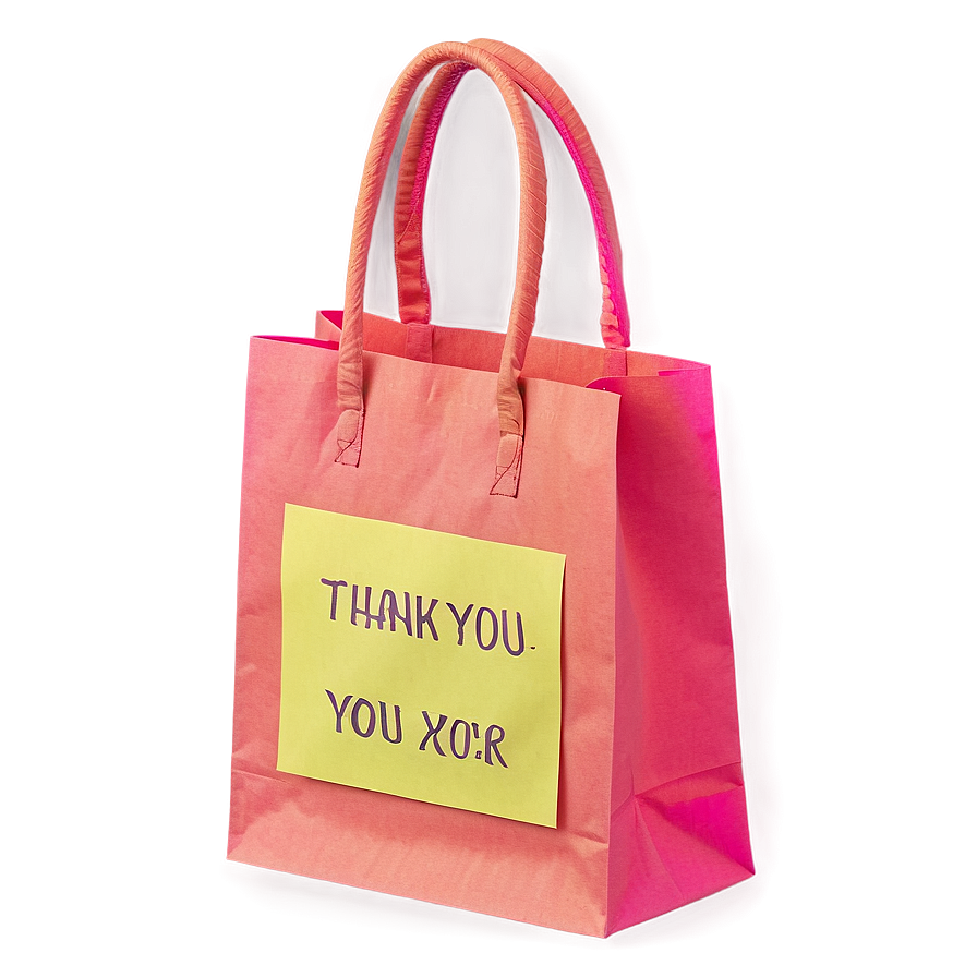 Colorful Thank You Bag Png Asg