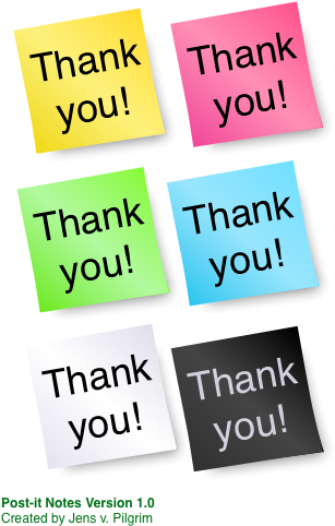 Colorful Thank You Post It Notes