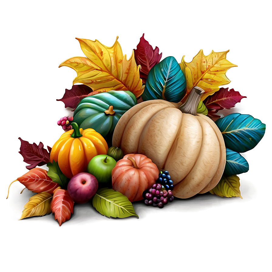 Colorful Thanksgiving Cornucopia Png 05212024