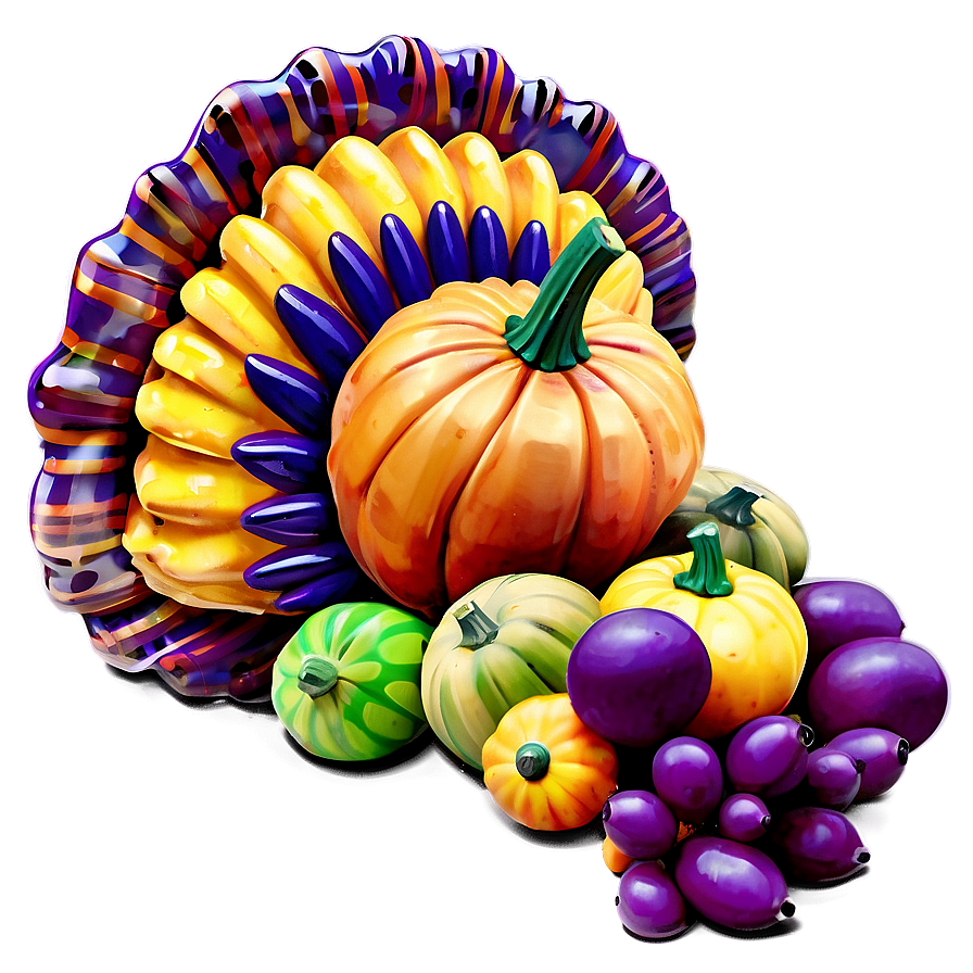 Colorful Thanksgiving Cornucopia Png 34