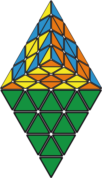 Colorful Triangular Pyramid Pattern