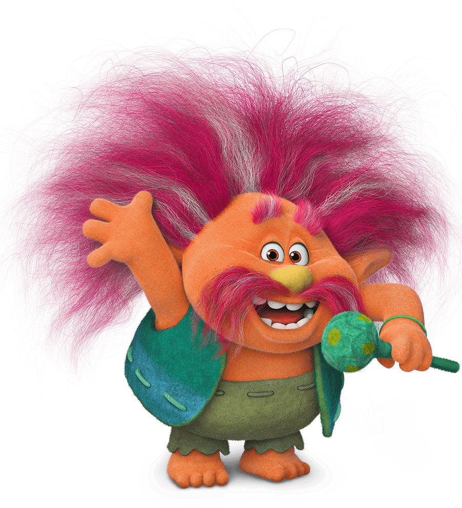 Colorful Troll Character With Fish