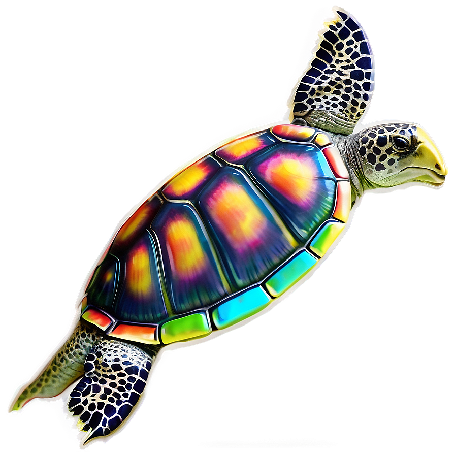 Colorful Turtle Artwork Png Tph47