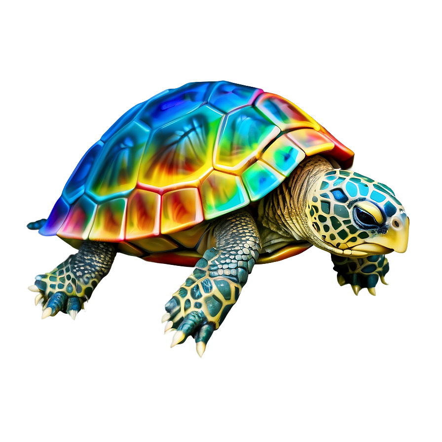 Colorful Turtle Artwork Png Wce44