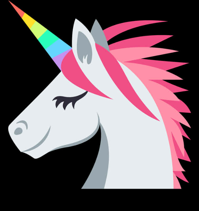 Colorful Unicorn Profile Illustration