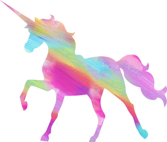 Colorful Unicorn Silhouette