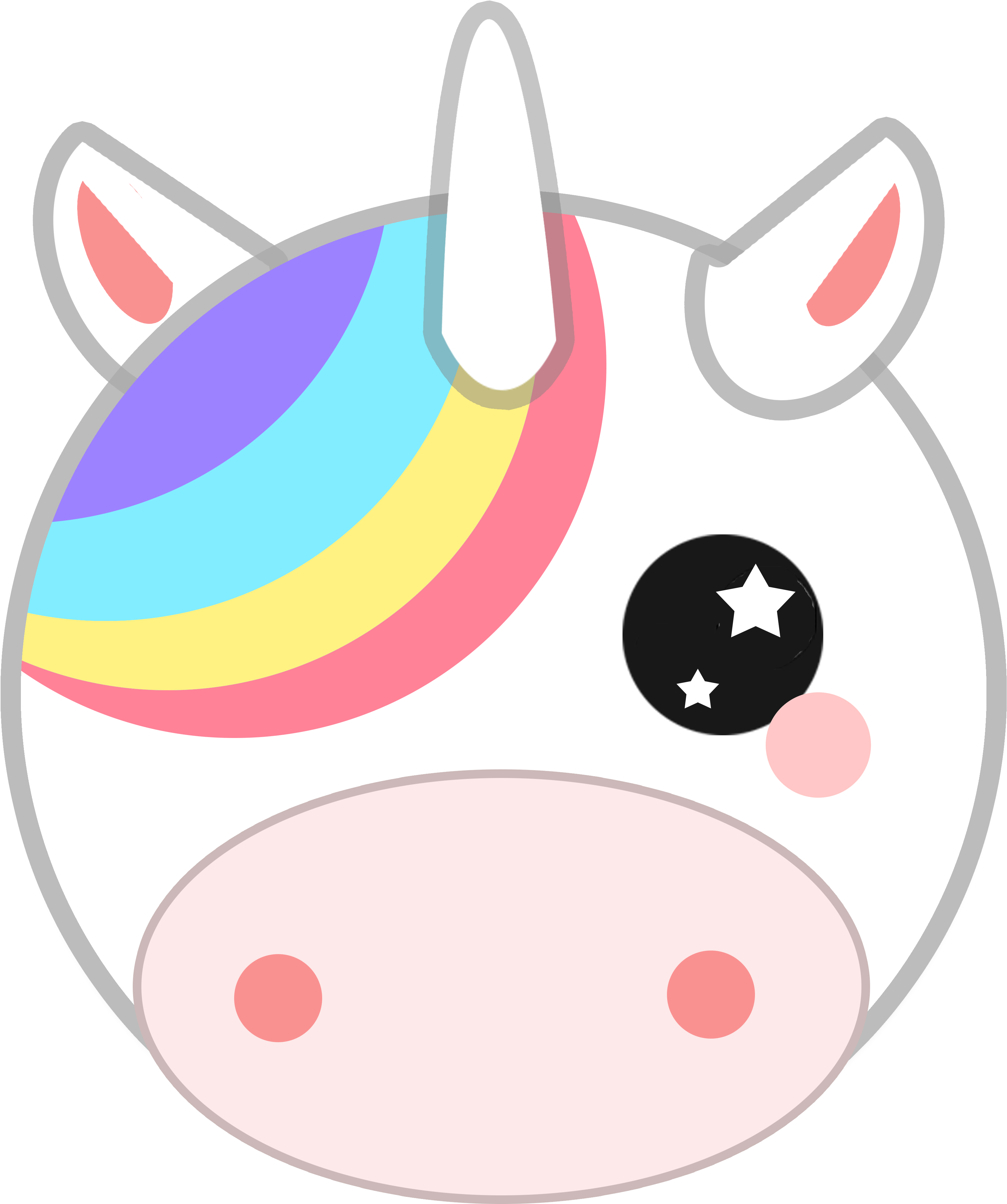 Colorful Unicorn Sticker Design