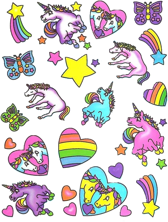 Colorful Unicorn Stickers Pattern