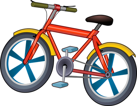 Colorful Vector Bicycle Illustration