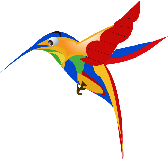 Colorful Vector Hummingbird