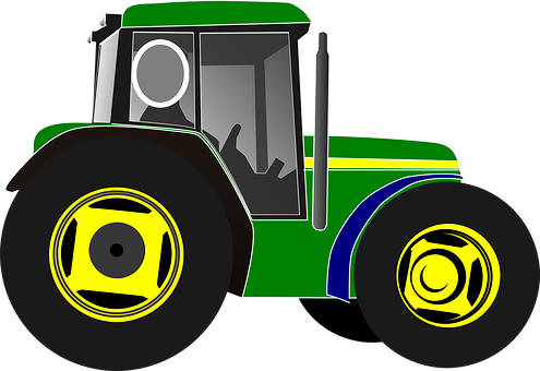 Colorful Vector Tractor Illustration