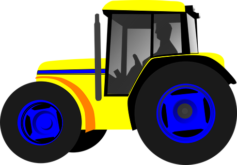 Colorful Vector Tractor