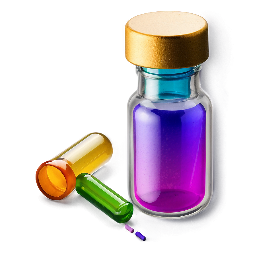 Colorful Vial Png 06122024