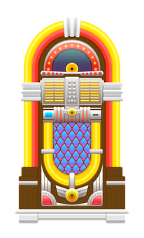 Colorful Vintage Jukebox Illustration