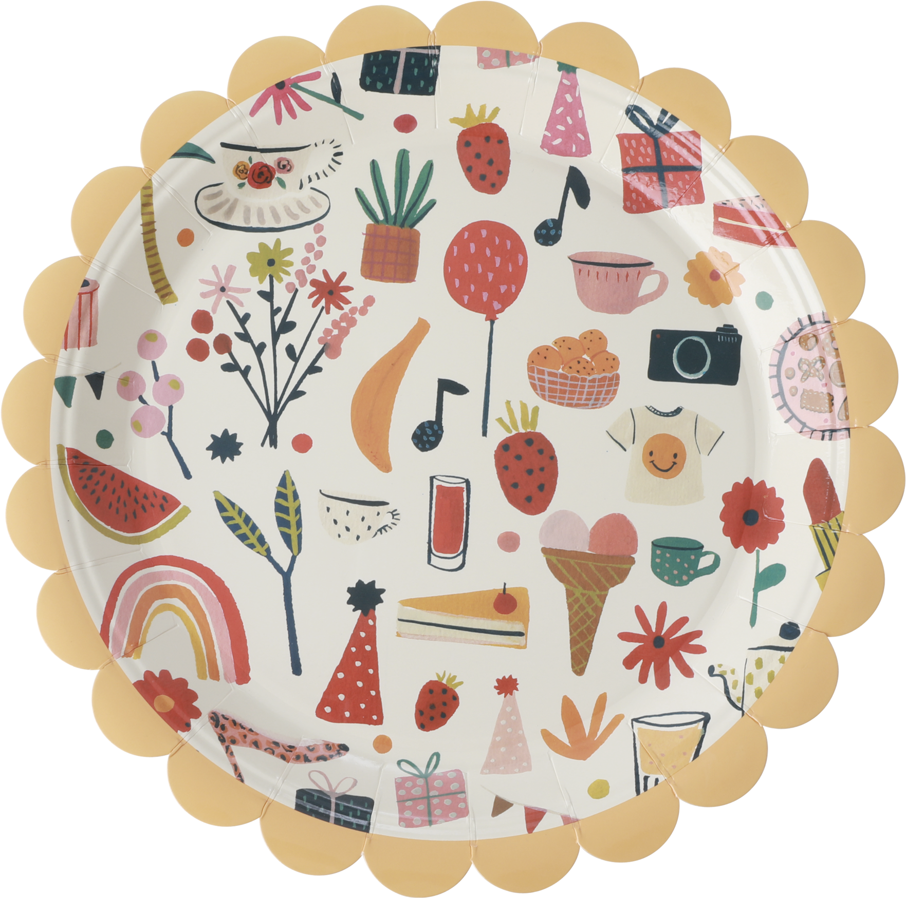 Colorful Whimsical Paper Plate Design