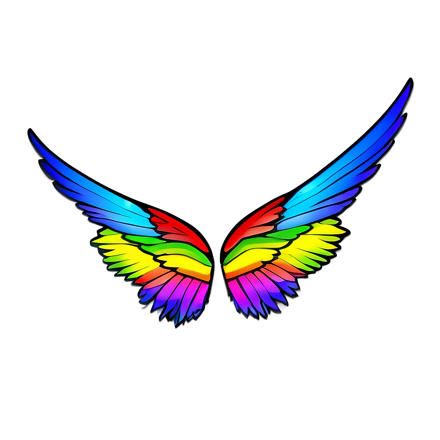 Colorful Wing Png 05242024