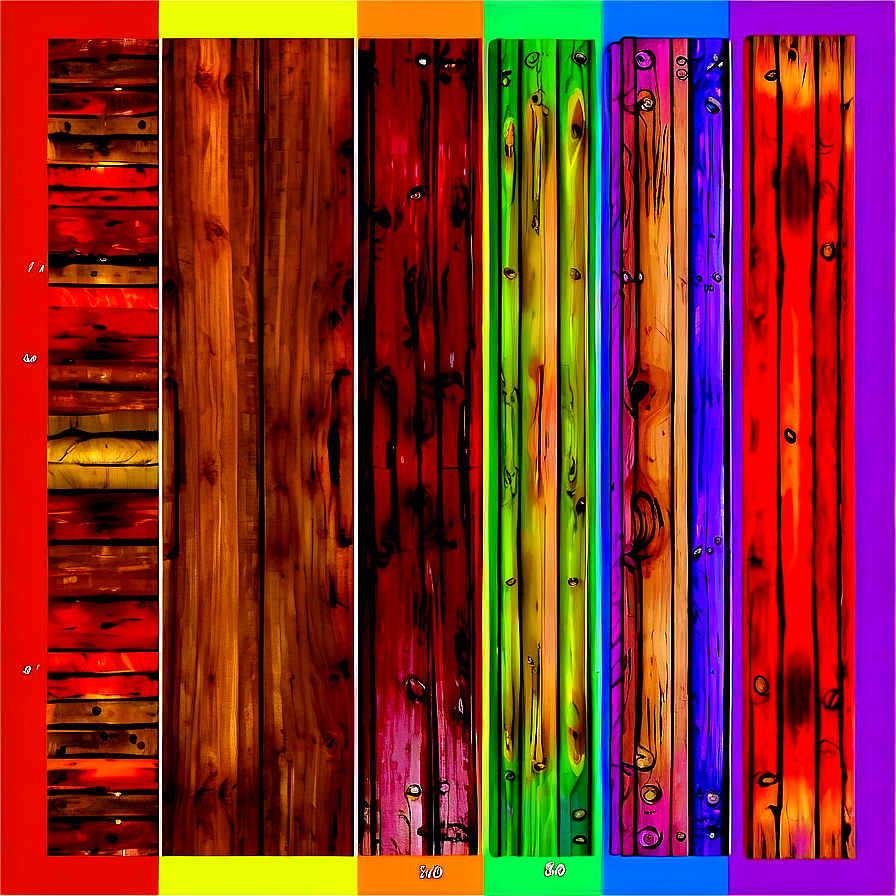 Colorful Wooden Plank Variations Png Pcs23