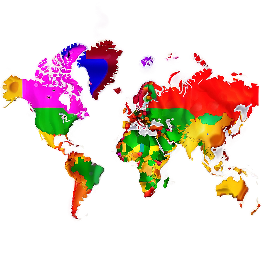 Colorful World Map Png Mtd92