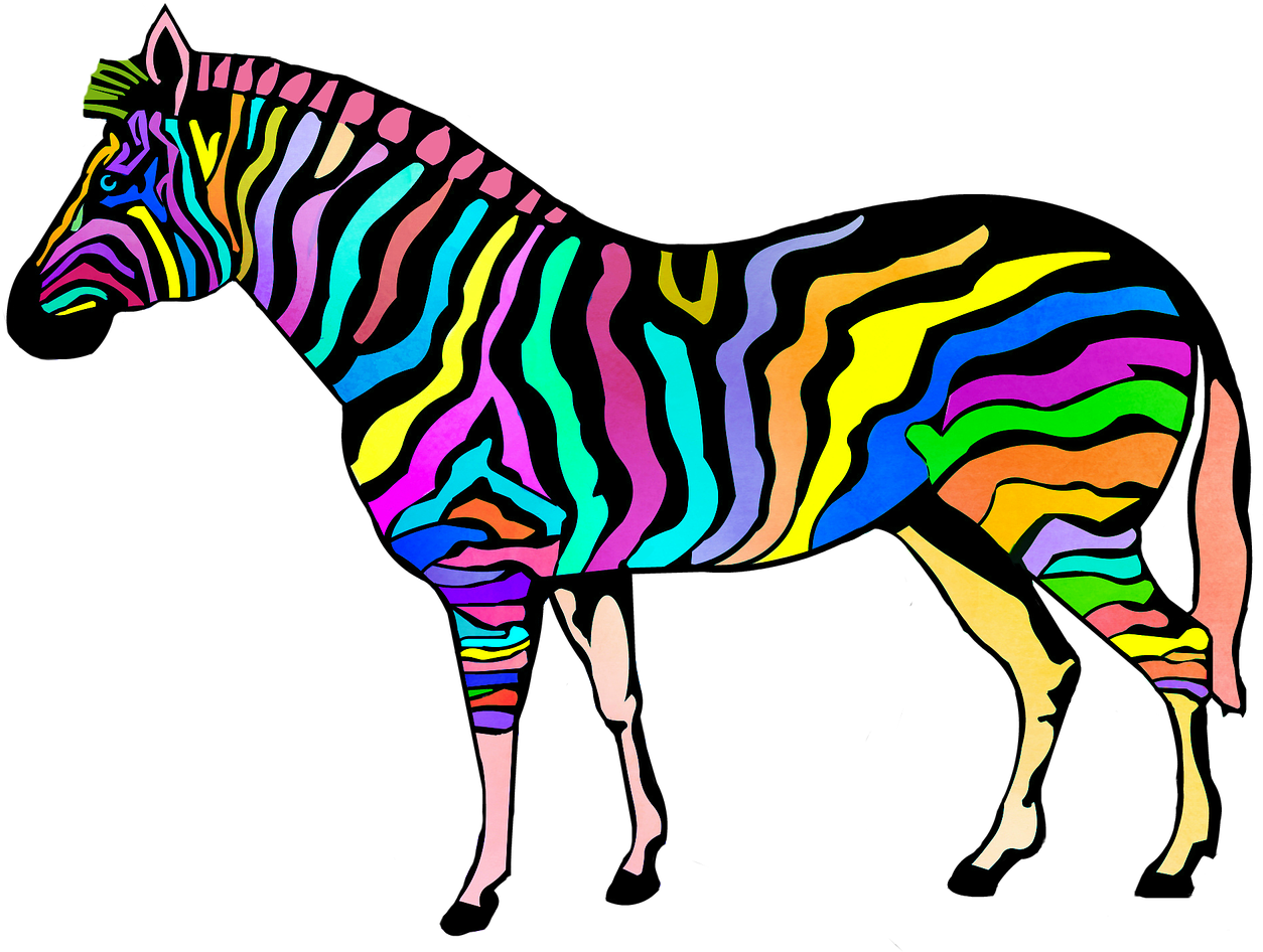 Colorful Zebra Artwork