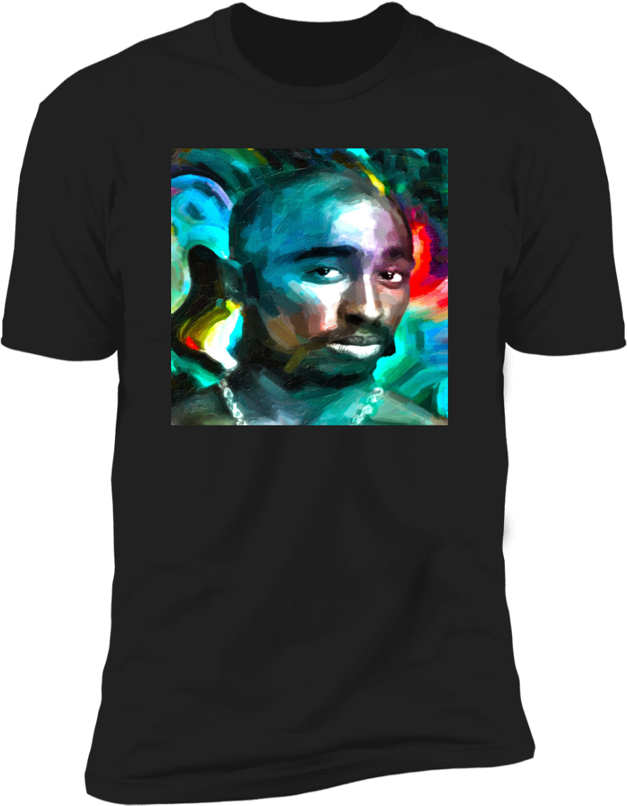 Colorful2 Pac Portrait T Shirt