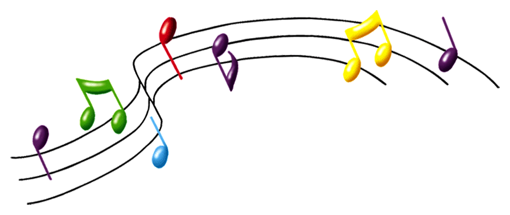 Colorful3 D Music Notes