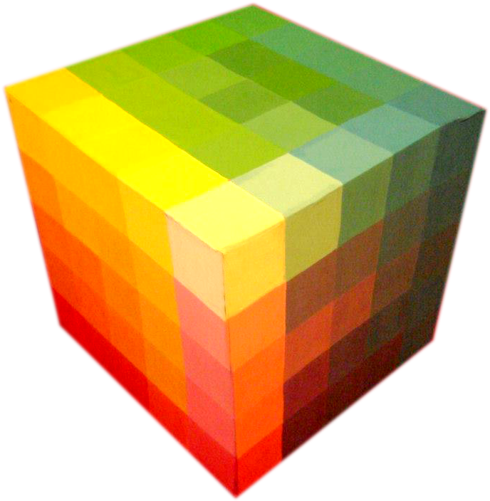 Colorful3 D Pixel Cube