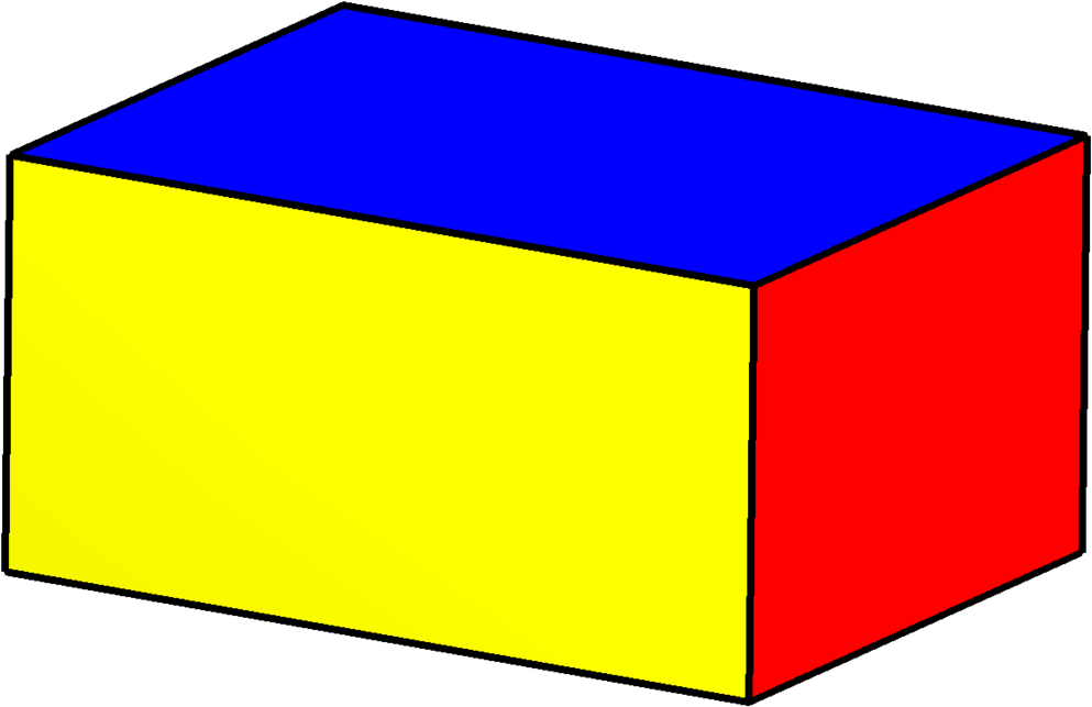 Colorful3 D Rectangular Block