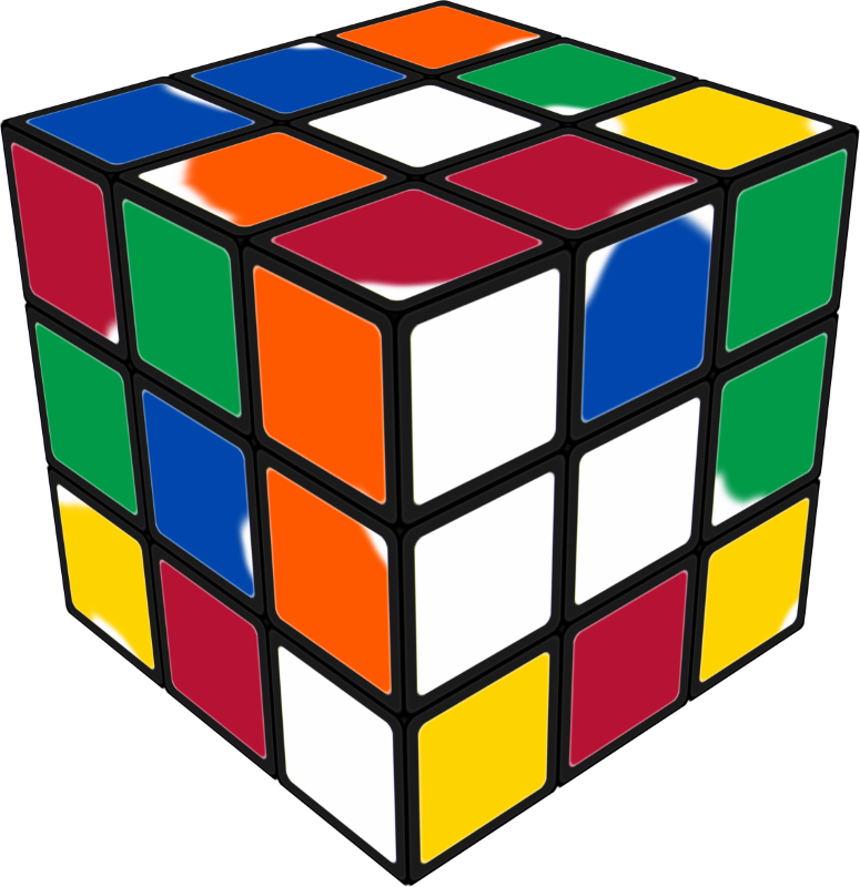 Colorful3 D Rubiks Cube