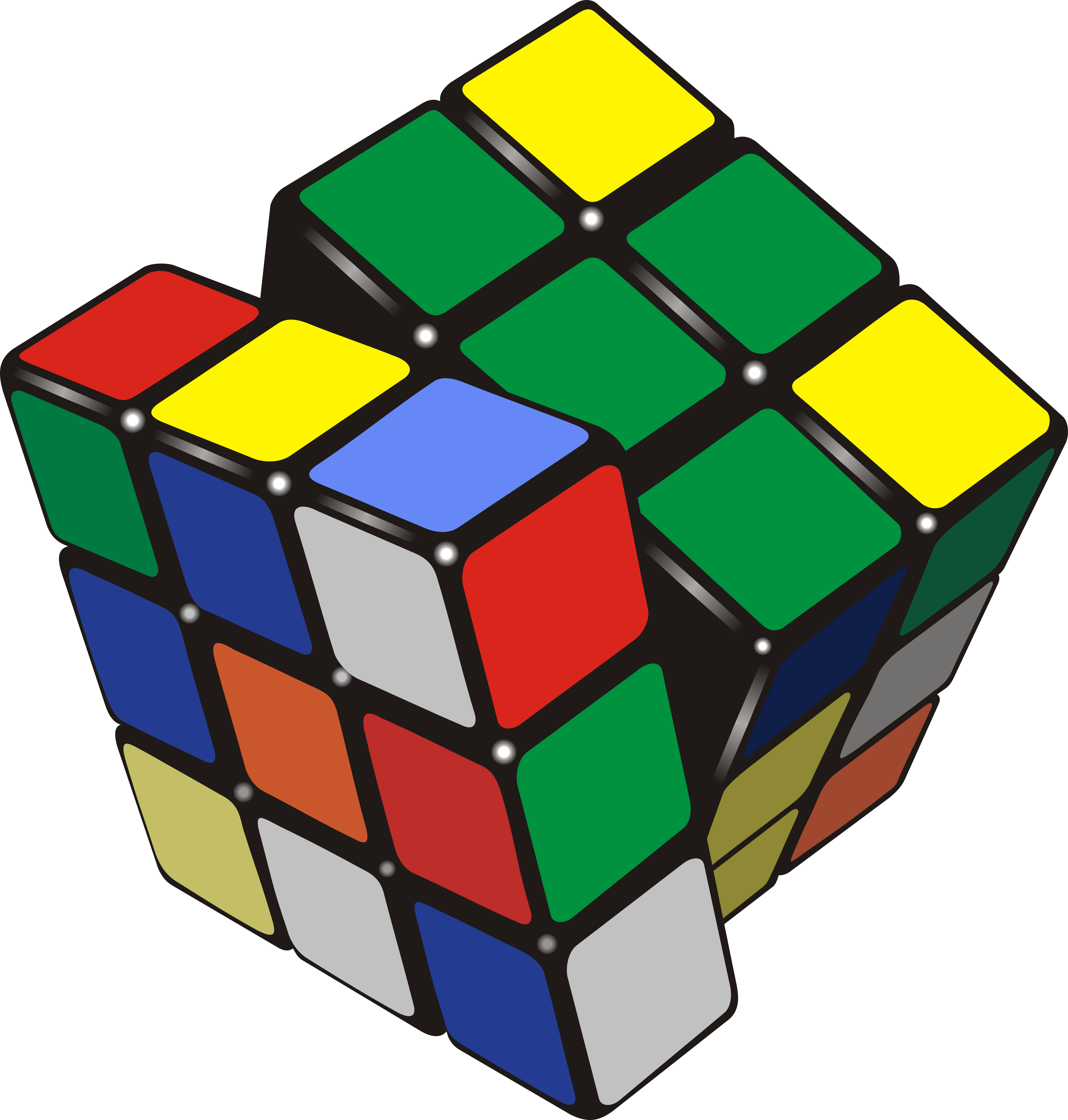 Colorful3 D Rubiks Cube