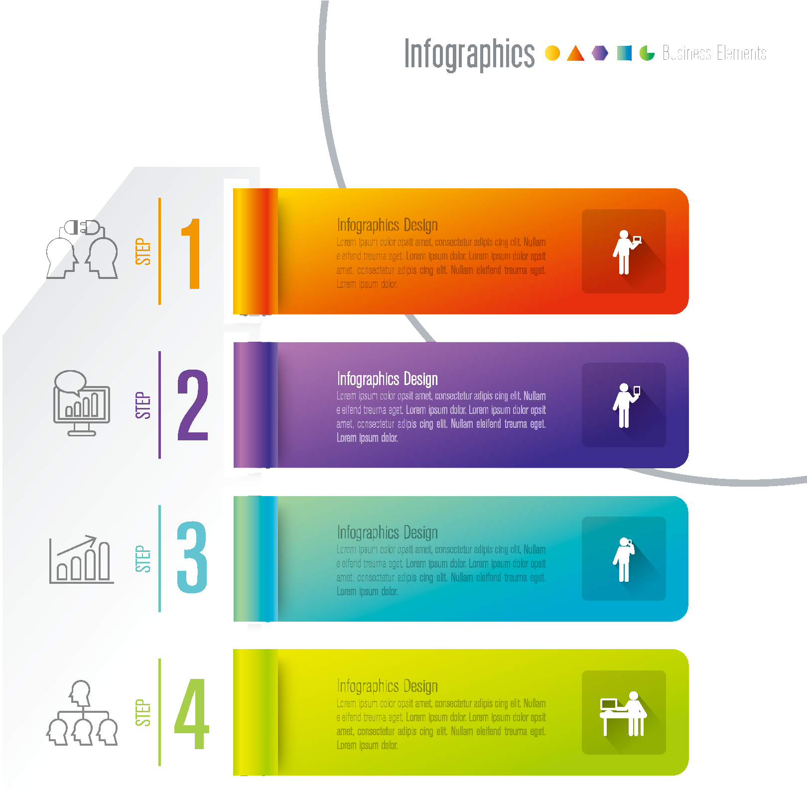 Colorful4 Step Infographic Design