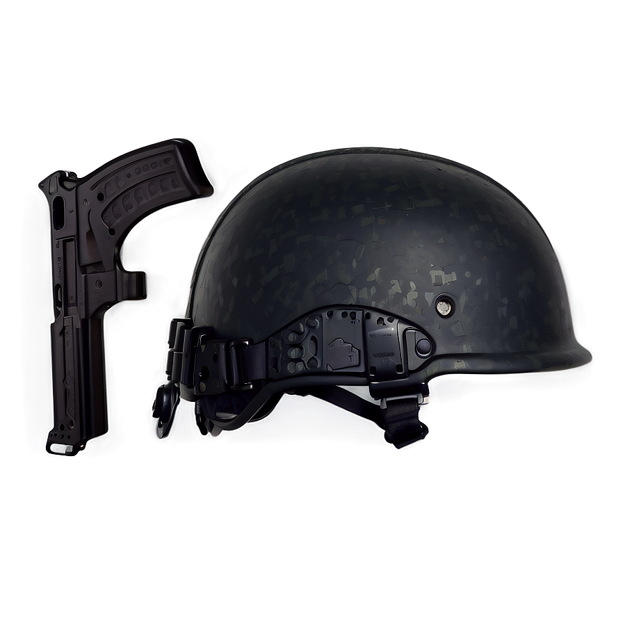 Combat Helmet With Protective Gear Png 6